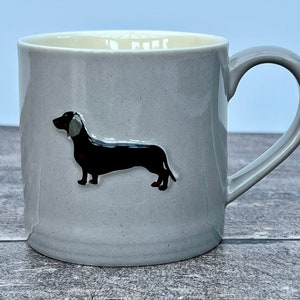 Grey Dachshund / Sausage Dog Mug