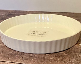 Dartington Medium White Pie Dish, 24cm