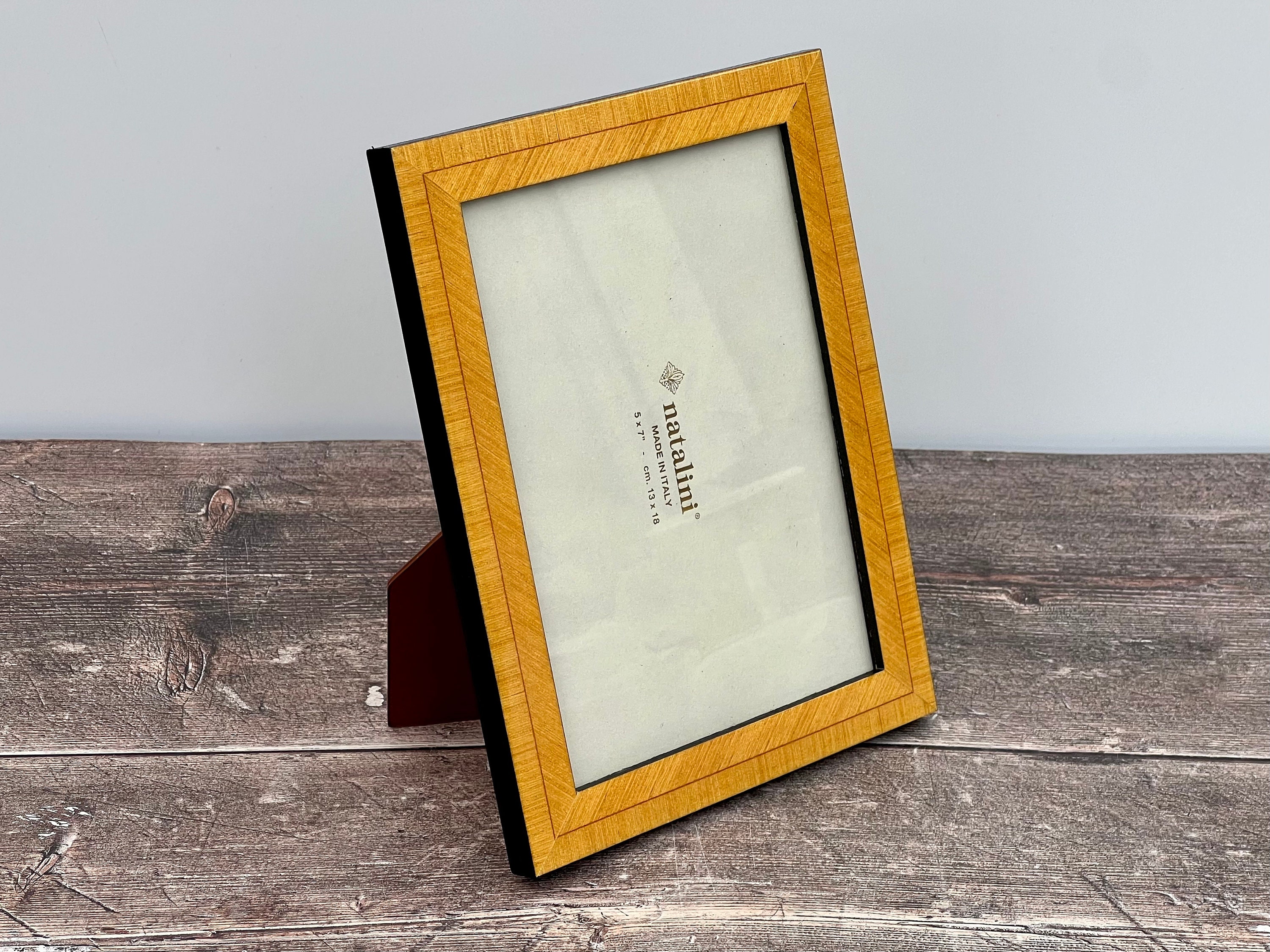 Picture Frame 5x7, 4x6 Green and Antique Yellow Stained Glass Photo Display  Gift for Mom Baby Frame Pic 404-57HV 