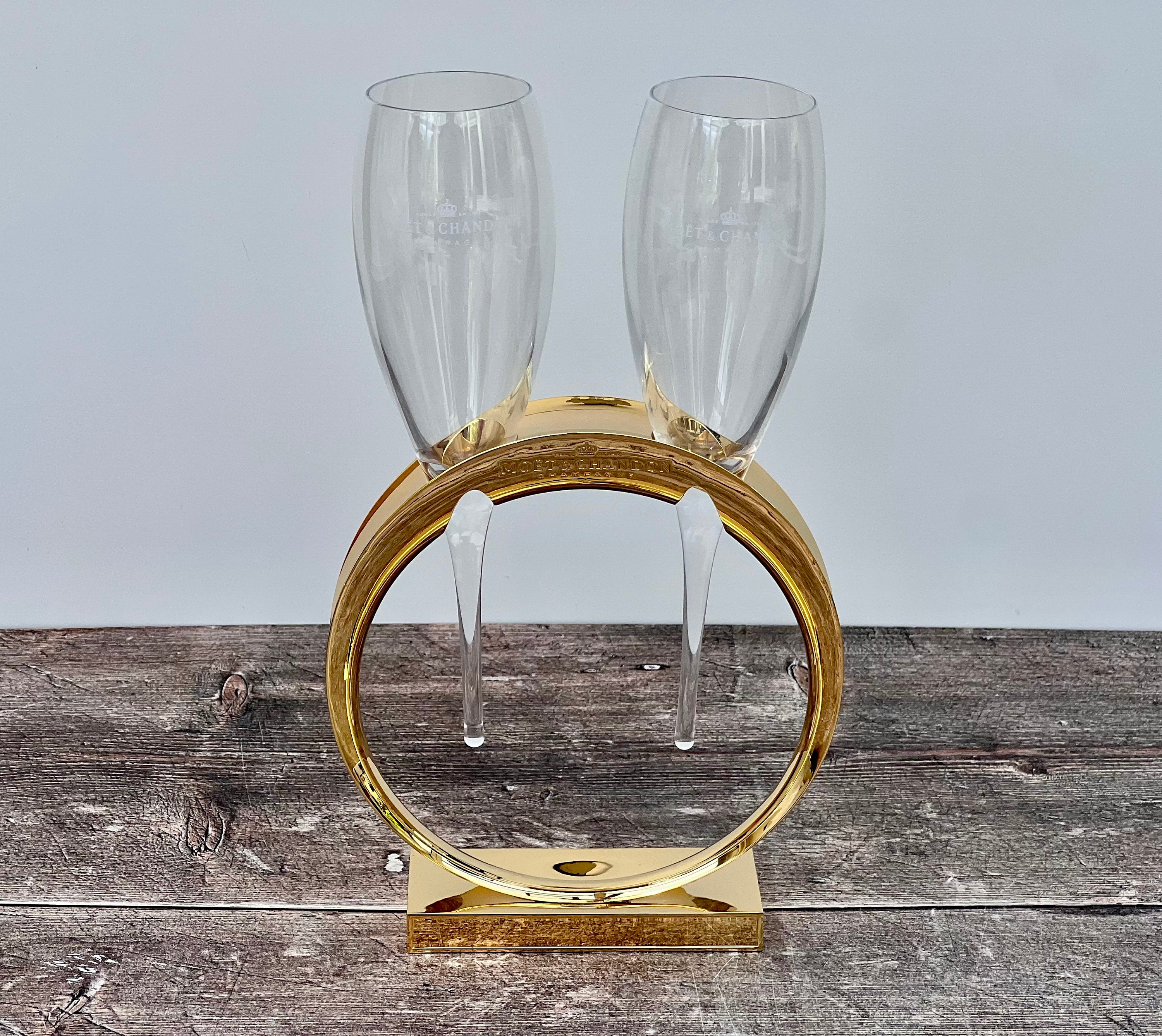 Moët & Chandon Champagne Glasses Golden Glass Box Set 450 ml  (6 pcs): Champagne Glasses