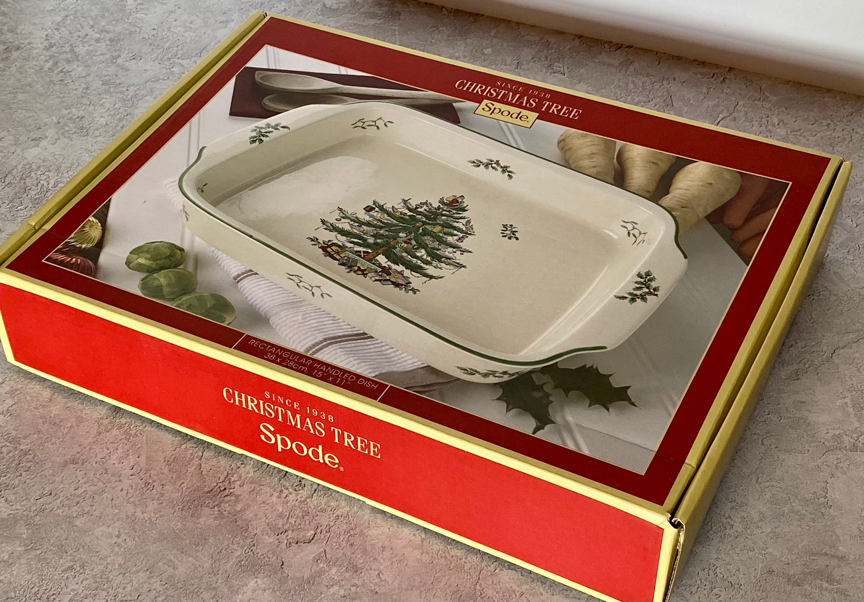 Spode Christmas Tree Rectangular Baking Dish 30cm 