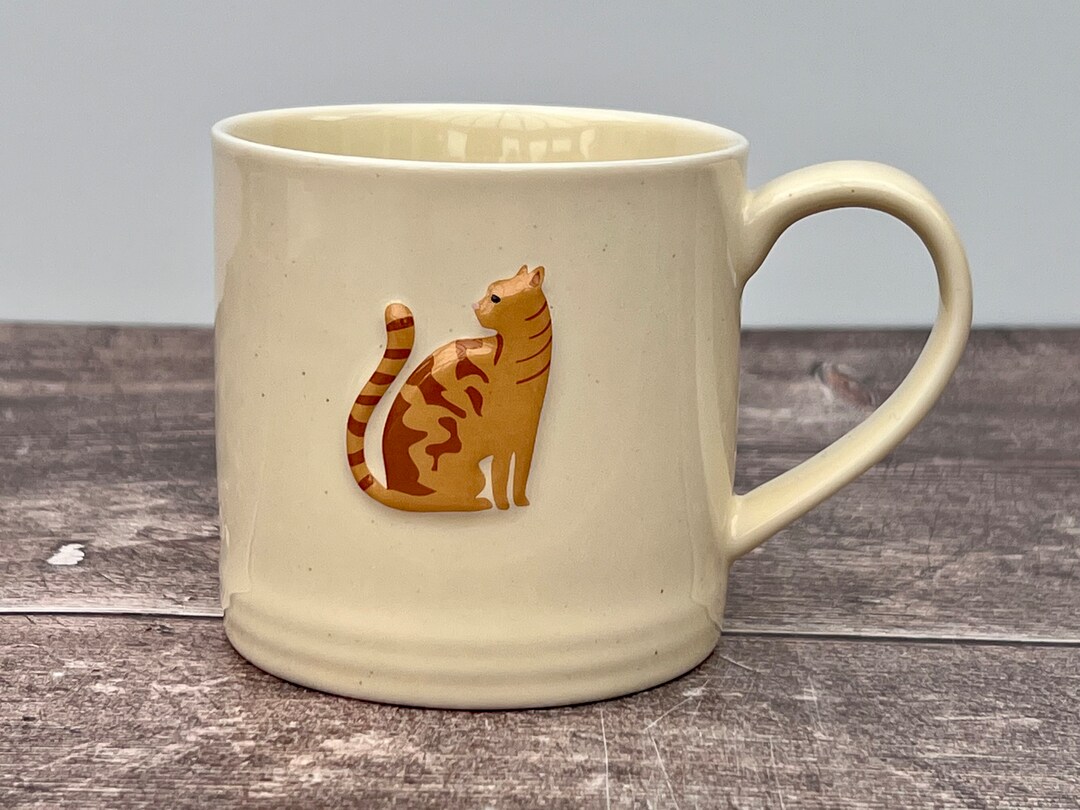 Cream Ginger Cat Mug Etsy UK
