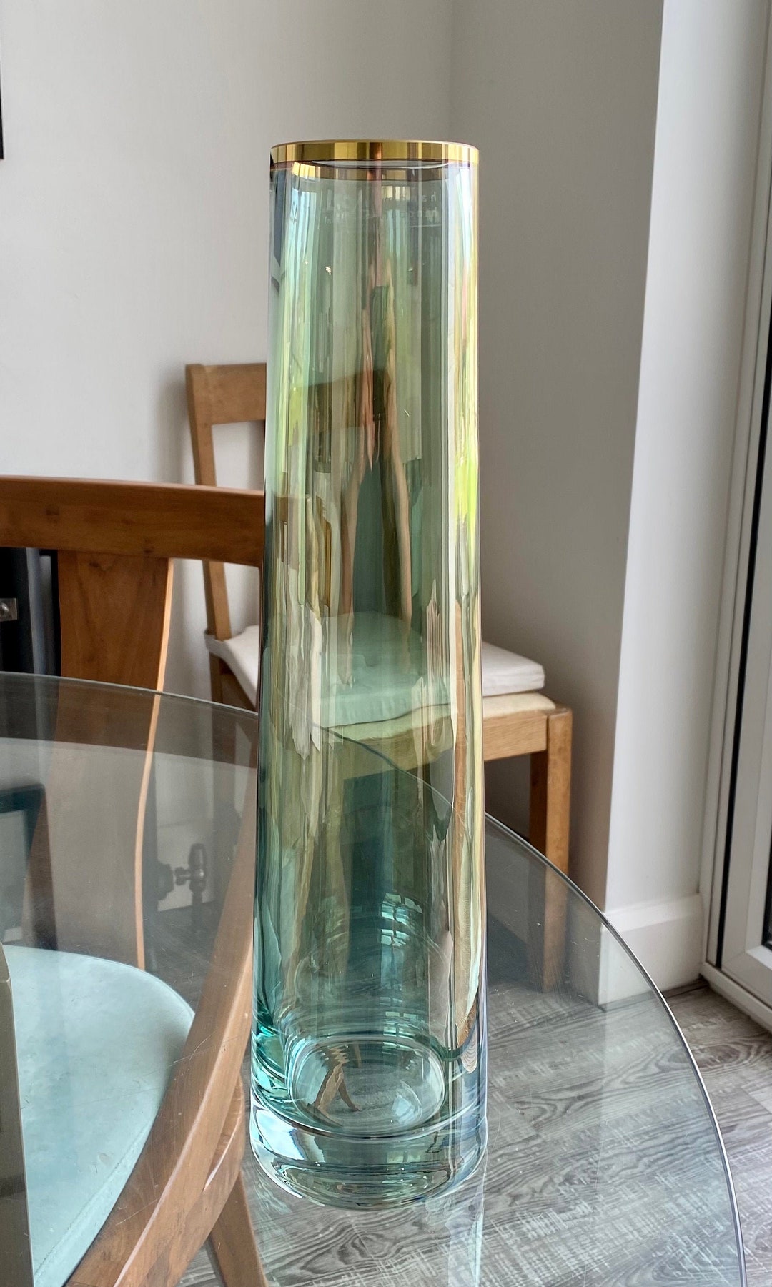 LSA International Sorbet Green Tinted Vase 37.5cm Etsy UK