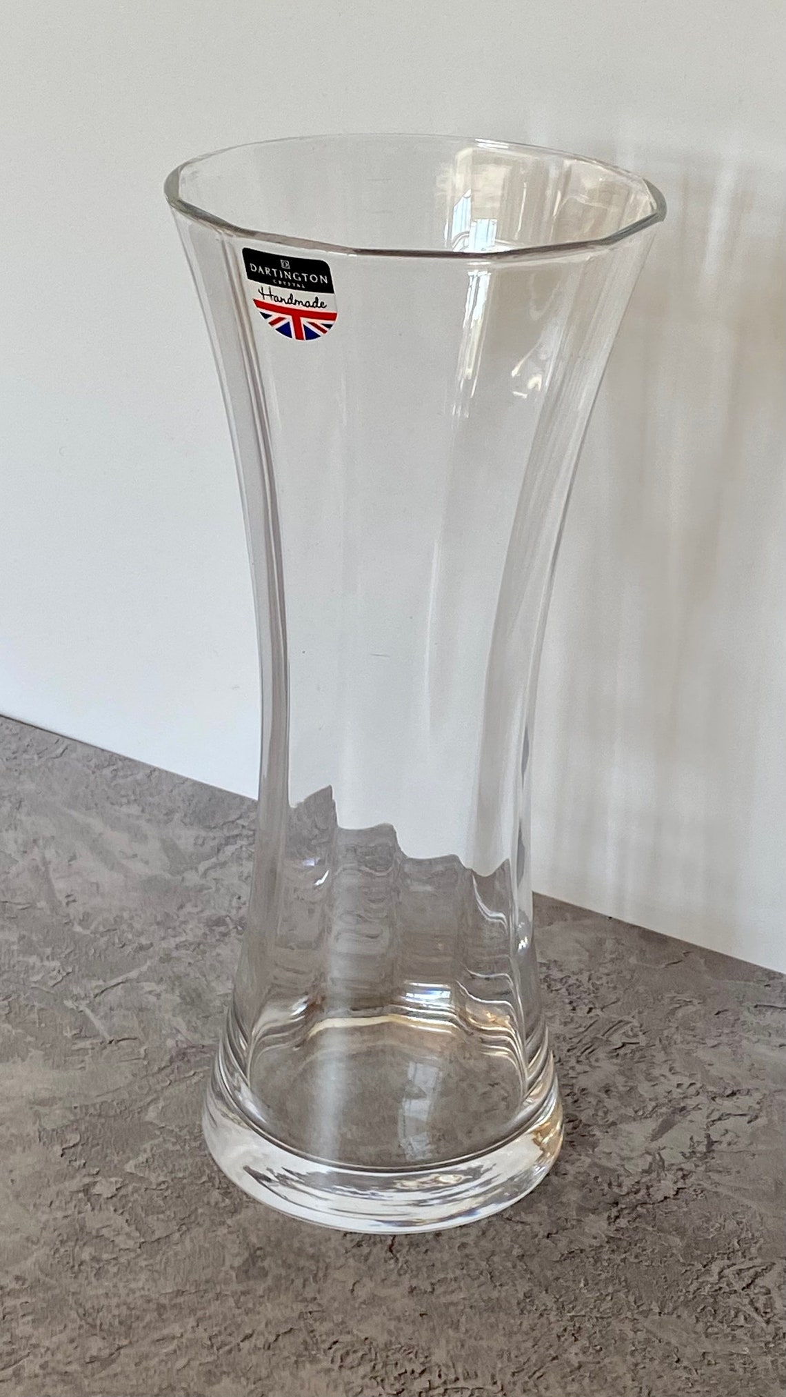 Dartington Fine Quality Crystal Vase 26cm x 11.5cm Etsy