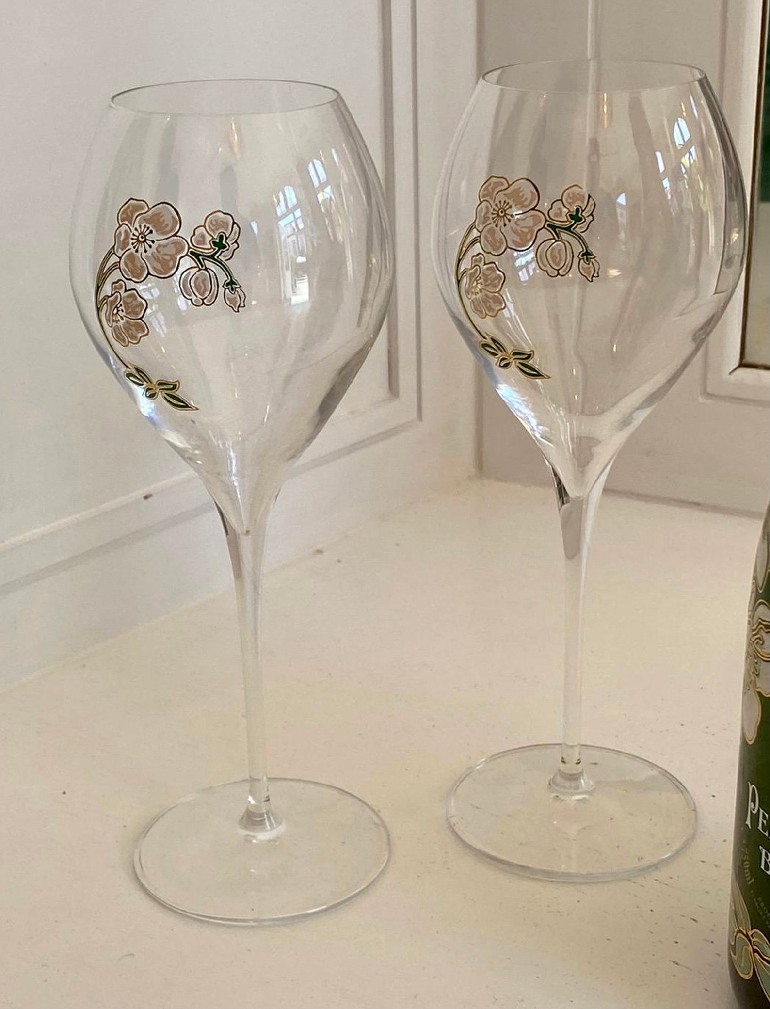 Perrier-jouët Champagne Iconic Belle Epoque Glasses 6 Pcs In Their Original Gift Box, Hand - View #4