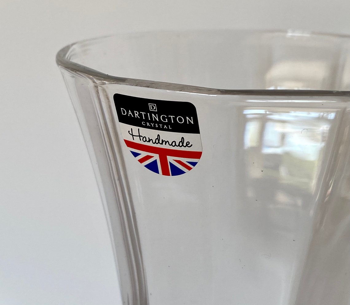 Dartington Fine Quality Crystal Vase 26cm x 11.5cm Etsy