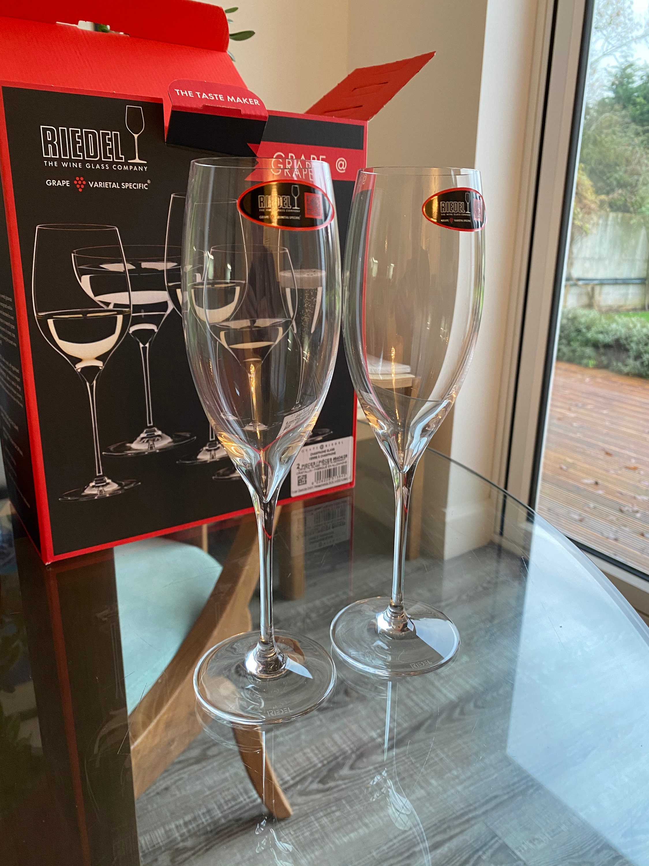 Riedel Crystal Champagne Glasses Box of 2 - Etsy
