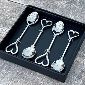 Set of 4 Heart Design Spoons