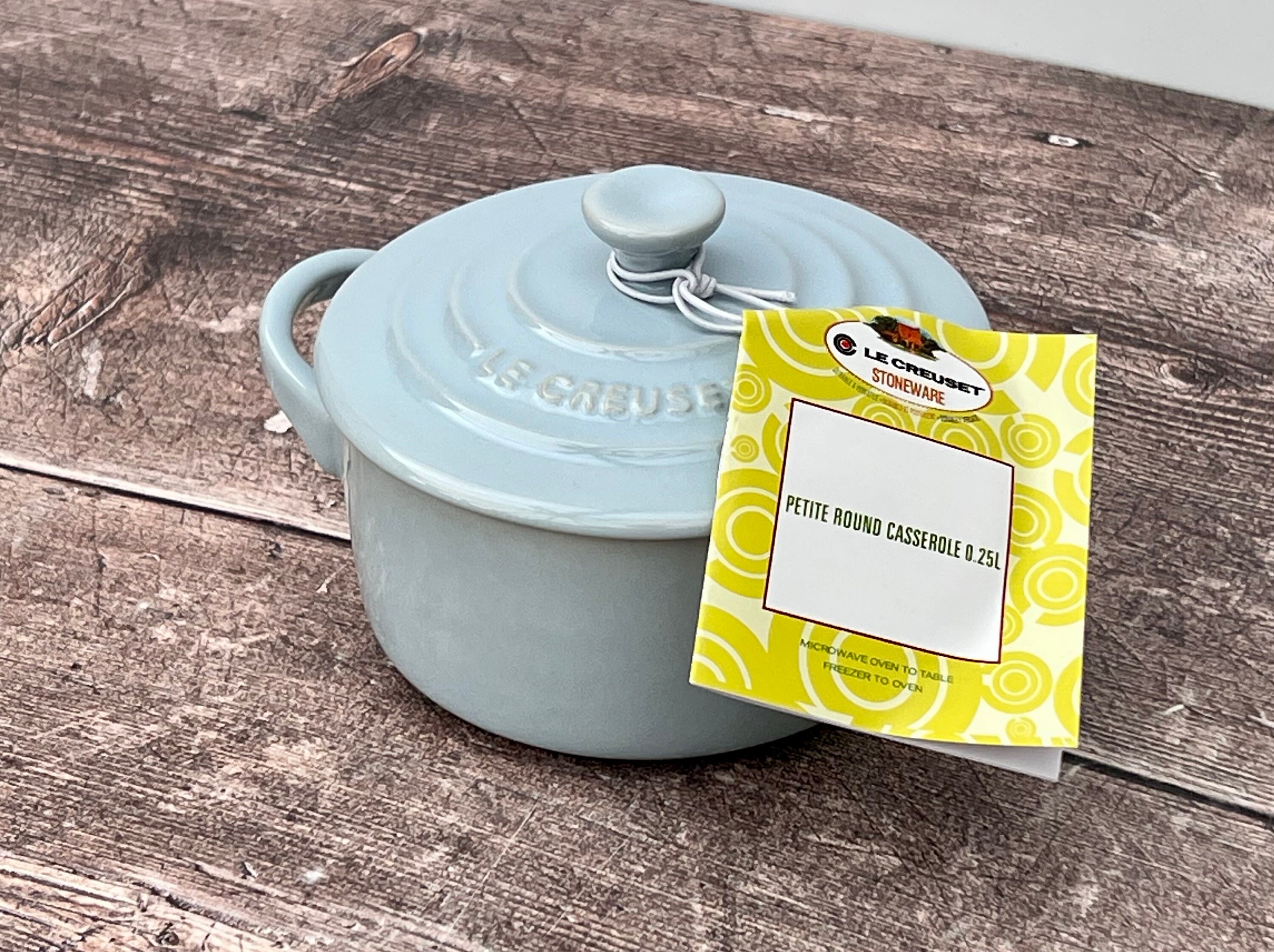 Le Creuset Pale Blue Round Stoneware With Lid 0.25l - Etsy Israel