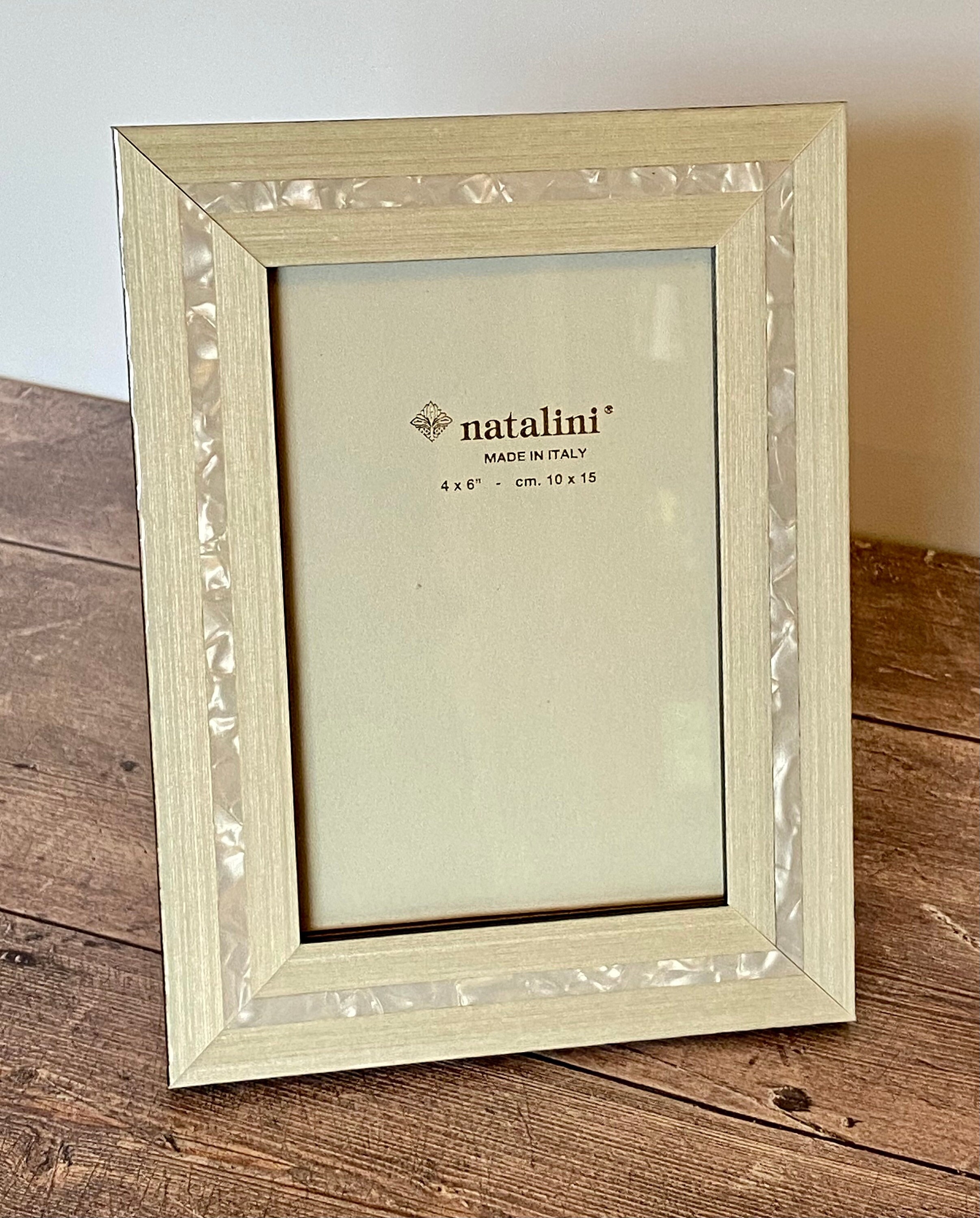 Natalini Cream with Patterned Border Photo Frame 8 X 10 made in Italy