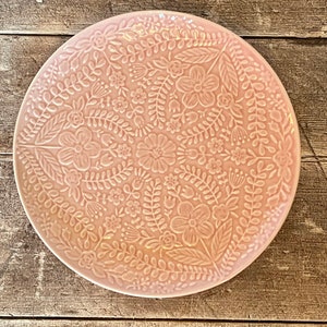 Pale Pink Flower Patterned Small Plate, 22cm