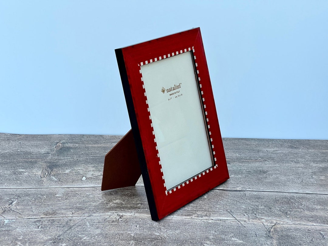 Natalini Red Checked Patterned Photo Frame Made in Italy Etsy