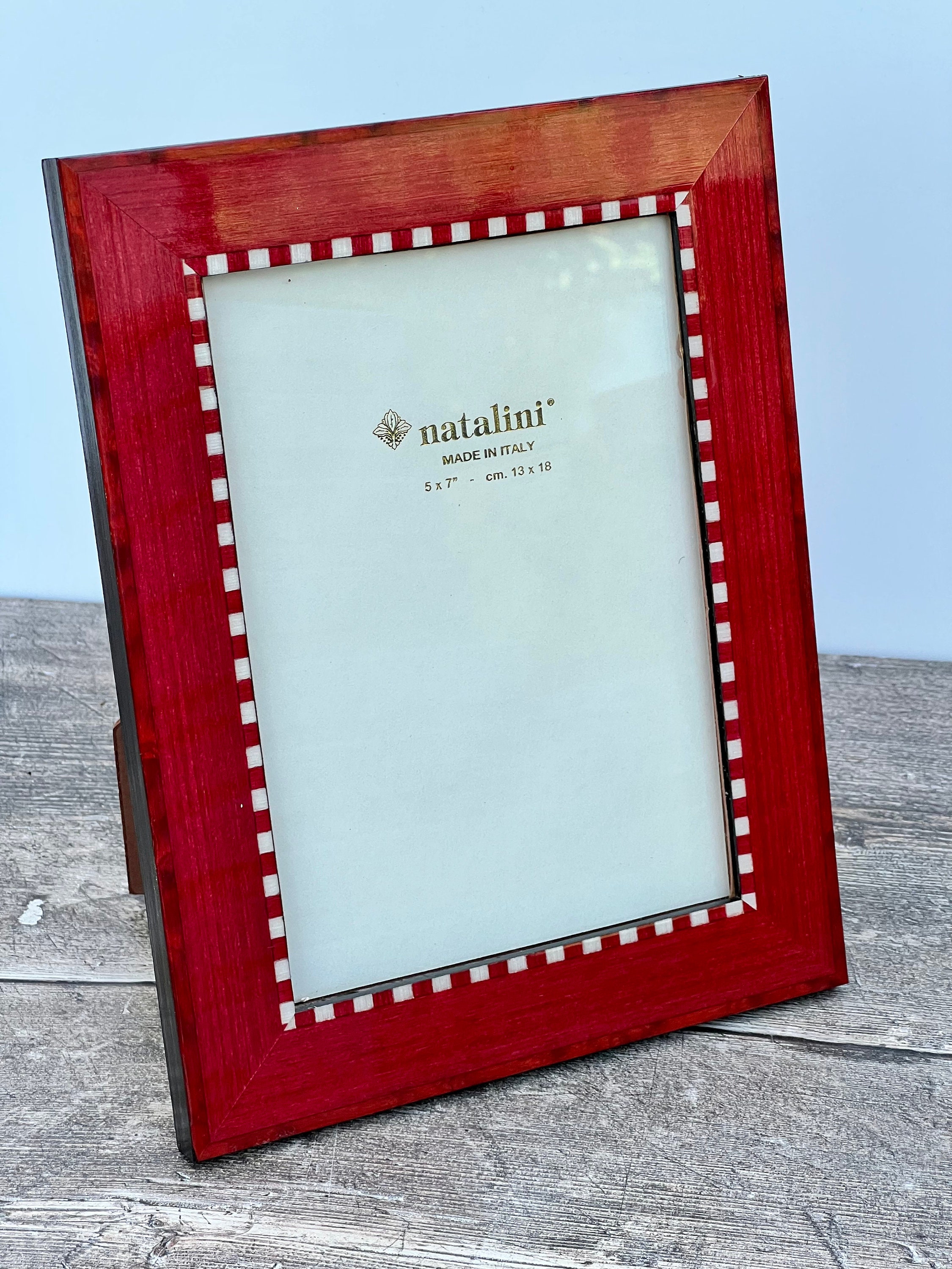 Natalini Red Checked Patterned Photo Frame Made in Italy Etsy