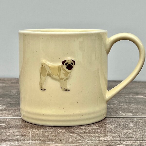 Cream Pug Mug