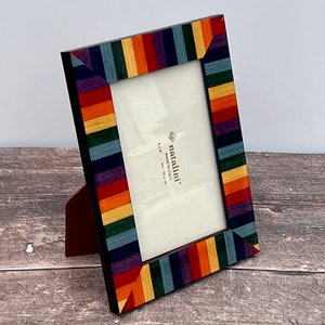 Multicoloured Photo Frame, made in Italy, 4"X 6"