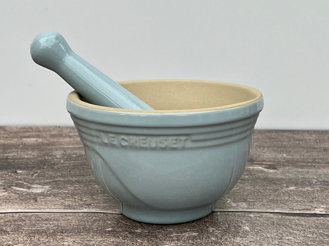 Le Creuset Pale Blue Pestle and Mortar Etsy
