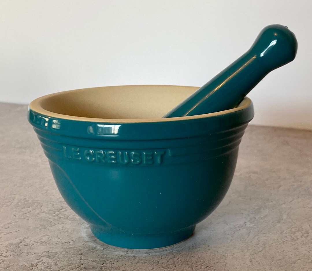 Le Creuset Teal Pestle and Mortar Etsy