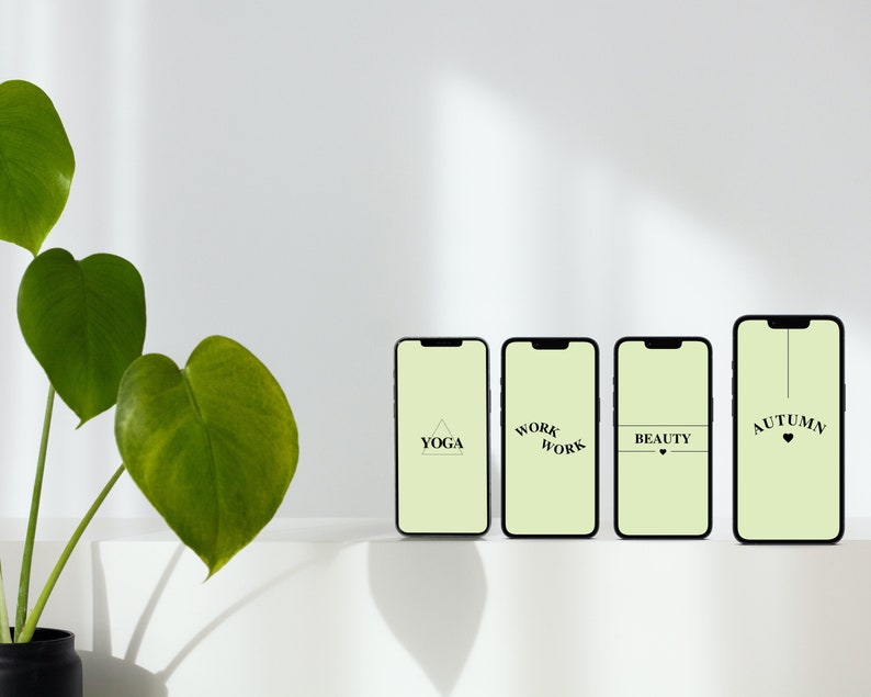 Green Instagram Highlight Covers With Letters, Modern Story Icons Words, Bright Minimalist Canva