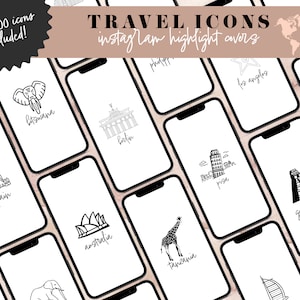 Travel Instagram Highlight Covers, Countries Instagram Story Icons, Travel Agent Logo, Voyage Europe Cities Stickers, Travel Blogger Icons