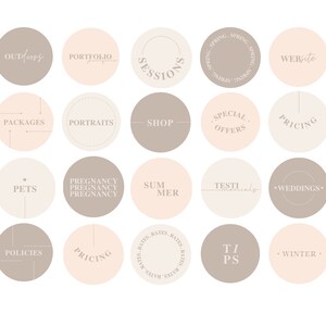 Photographer Instagram Highlight Covers Neutral Beige - Etsy