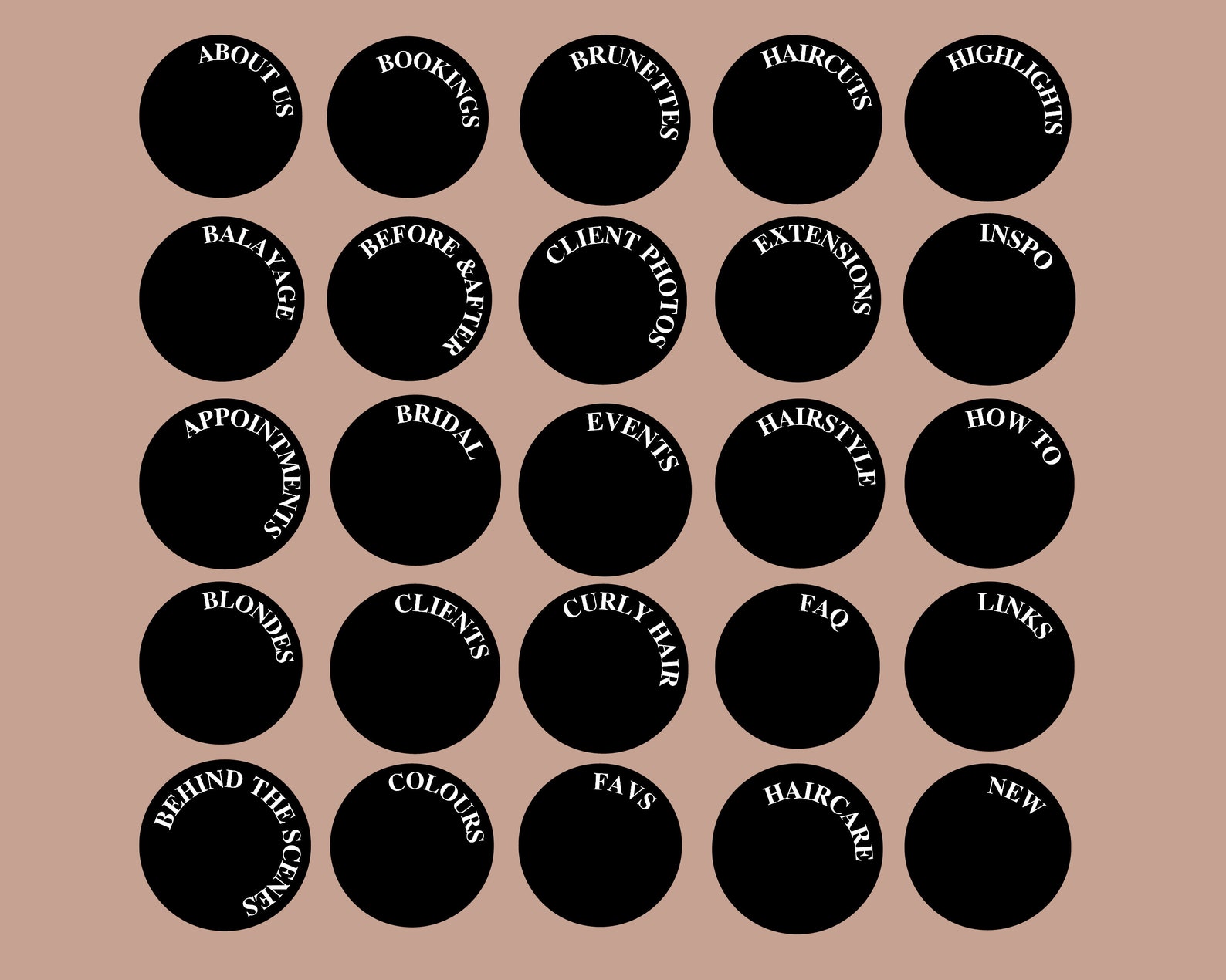 Hairstylist Instagram Highlight Covers With Letters Hair Etsy