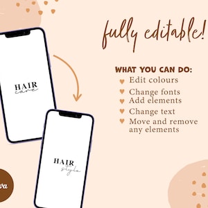 Hairstylist Instagram Highlight Covers with Letters, Hair Salon Templates, Hair Care Minimalist Canva Story Icons, Beauty Salon Branding
