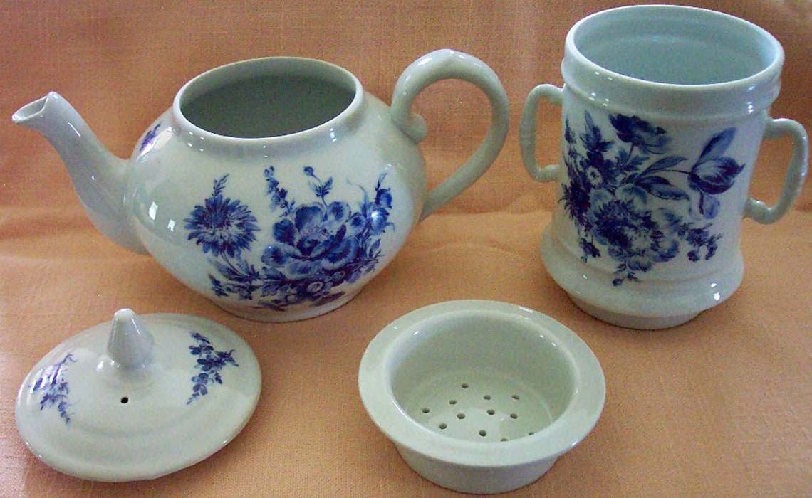 Apilco French Porcelain 4piece Tea Pot Etsy