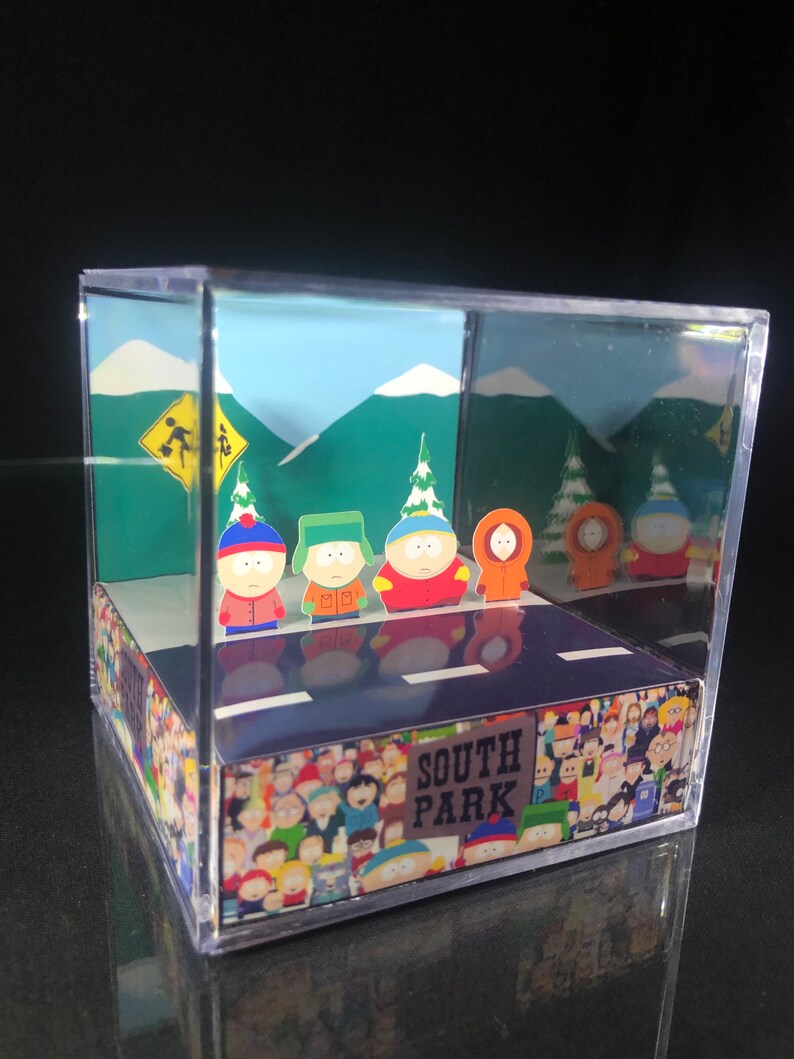 South Park 3D Art Box Display Cube by VSYNCART Perfect Etsy