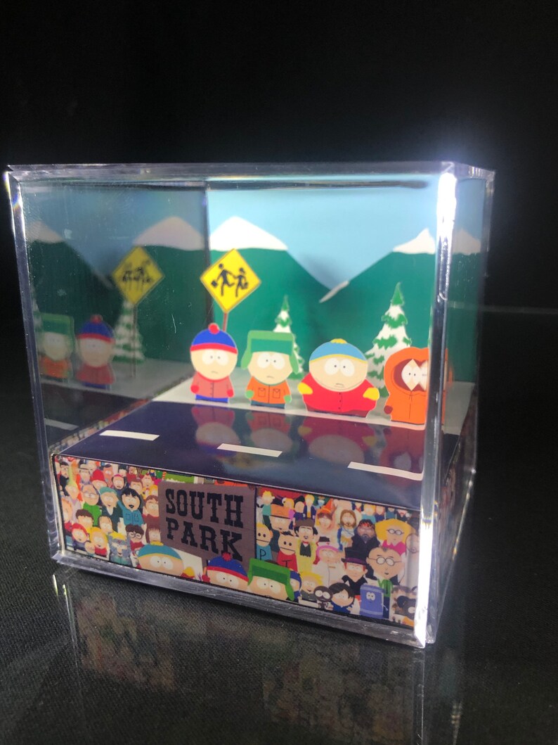 South Park 3D Art Box Display Cube by VSYNCART Perfect Etsy