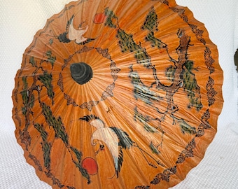 Vintage Asian Paper Umbrella