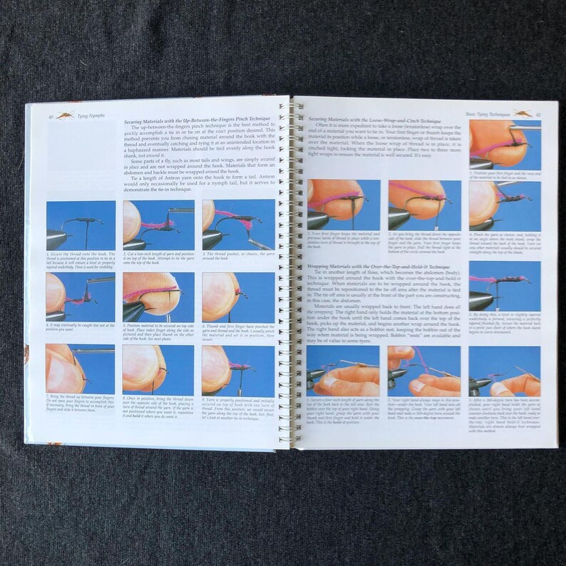 Vintage Tying Nymphs By Randall Kaufmann 2003 Hard Cover Spiral Bound
