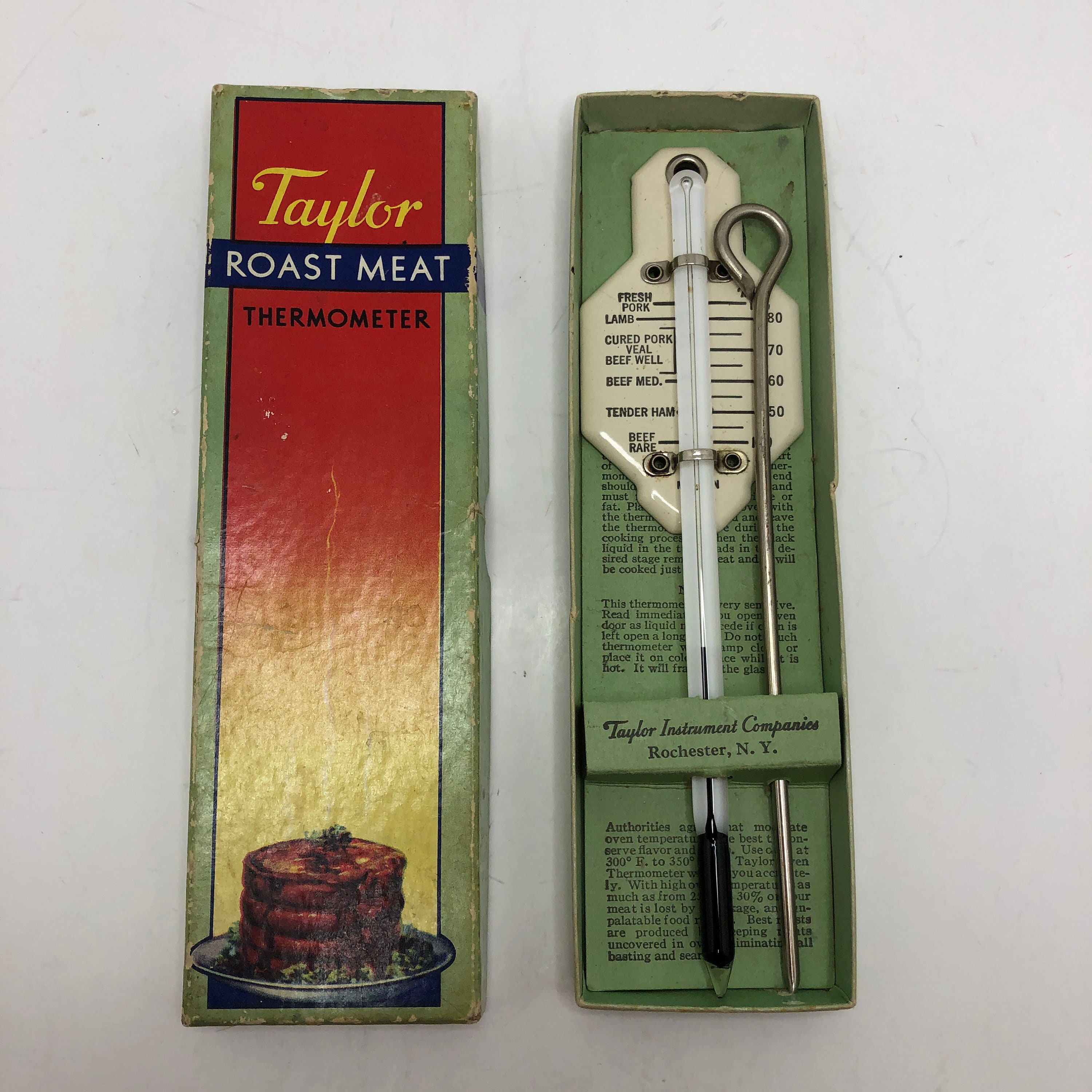 Vintage easy read Sears Roebuck & Co MAID OF HONOR Manual Roast Meat  Thermometer