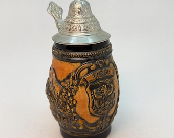 Vintage Austrian Stoneware Tirol Beer Stein