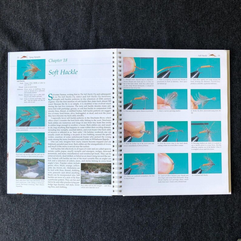 Vintage Tying Nymphs By Randall Kaufmann 2003 Hard Cover Spiral Bound