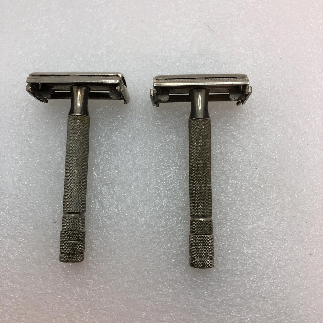 1950s Razor Vintage Gillette Razors, 1948-1950 With Notch, Set of 2 - Etsy