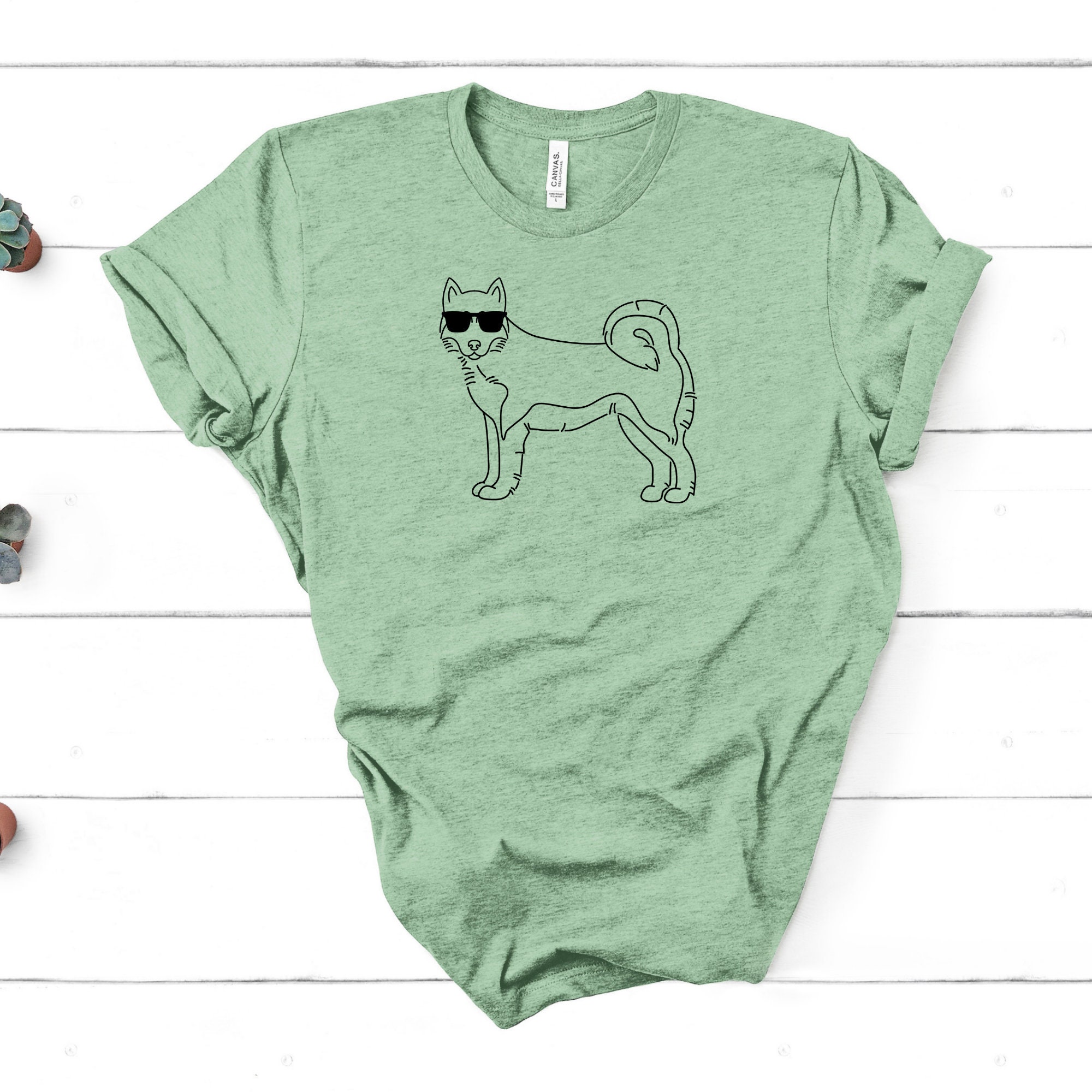 Cool Husky Dog Shirt Husky TShirt Alaskan Husky Shirt Etsy