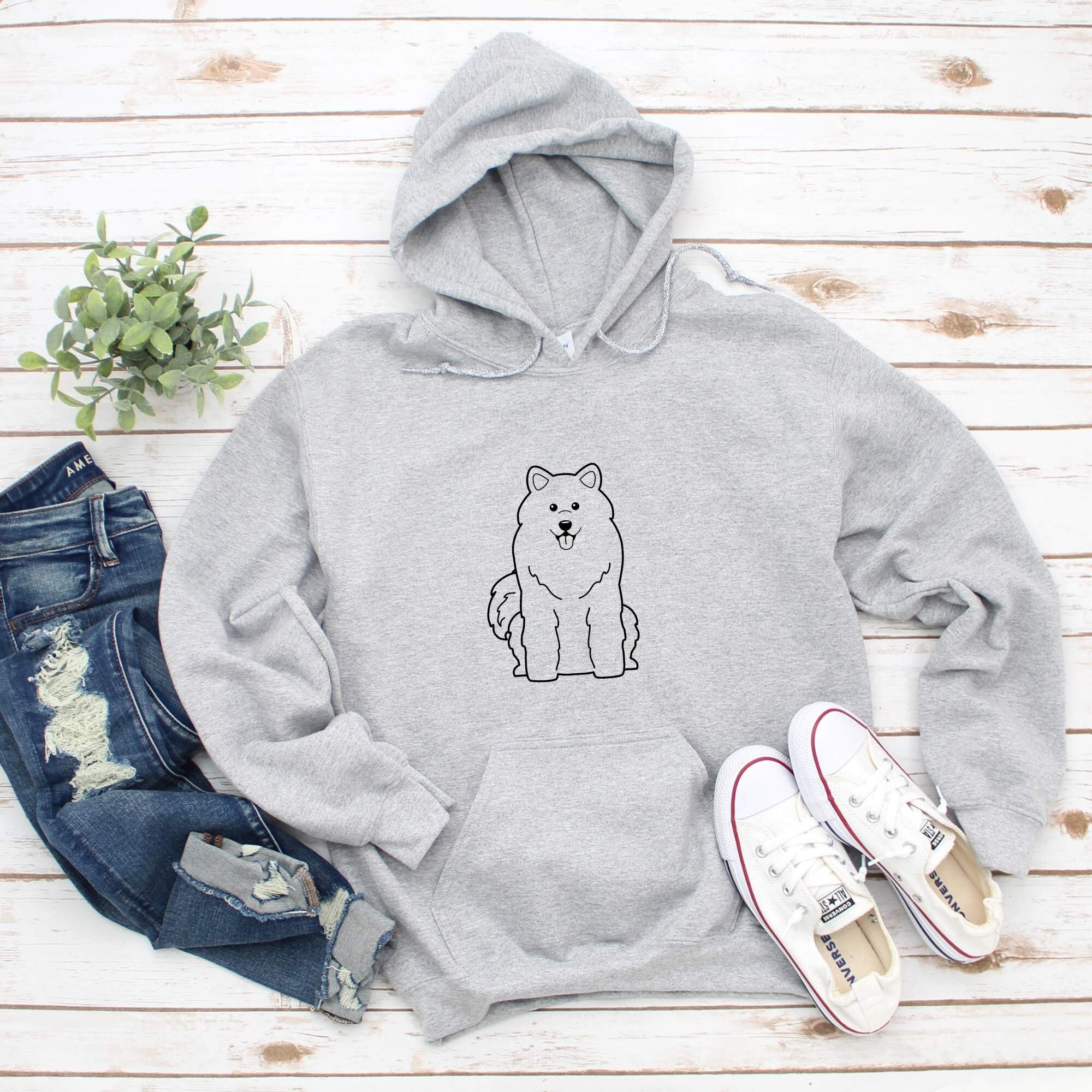 Samoyed Hoodie Samoyed Sweatshirt Samoyed Dog Pullover Dog Etsy