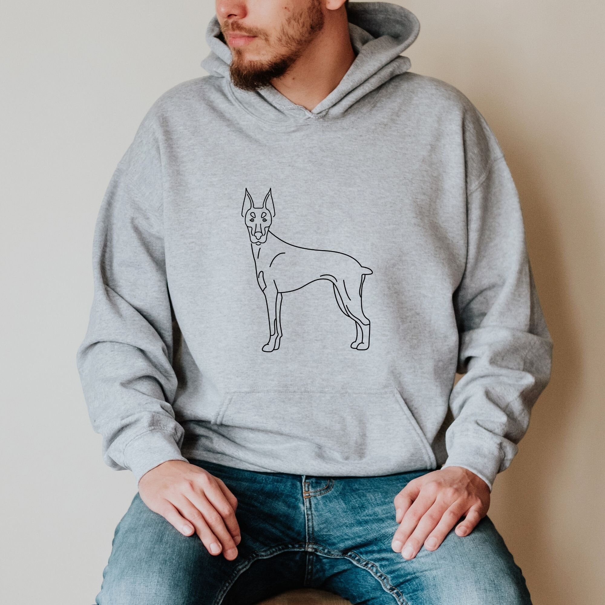 Doberman Pinscher Hoodie Doberman Pinscher Sweatshirt Etsy