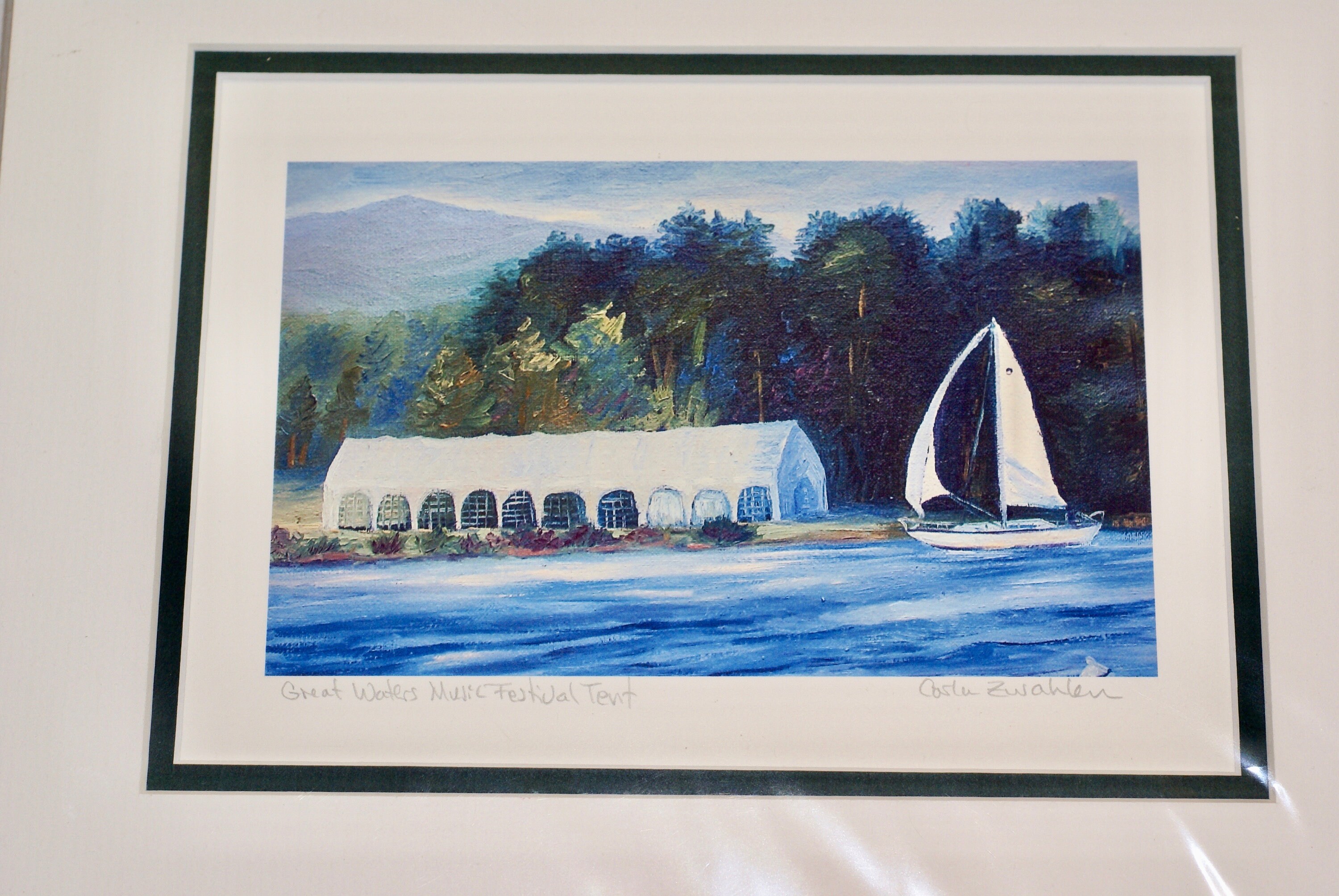 Watercolor Painting of Wolfeboro, Lake Winnipesaukee NH by Zwahlen Etsy