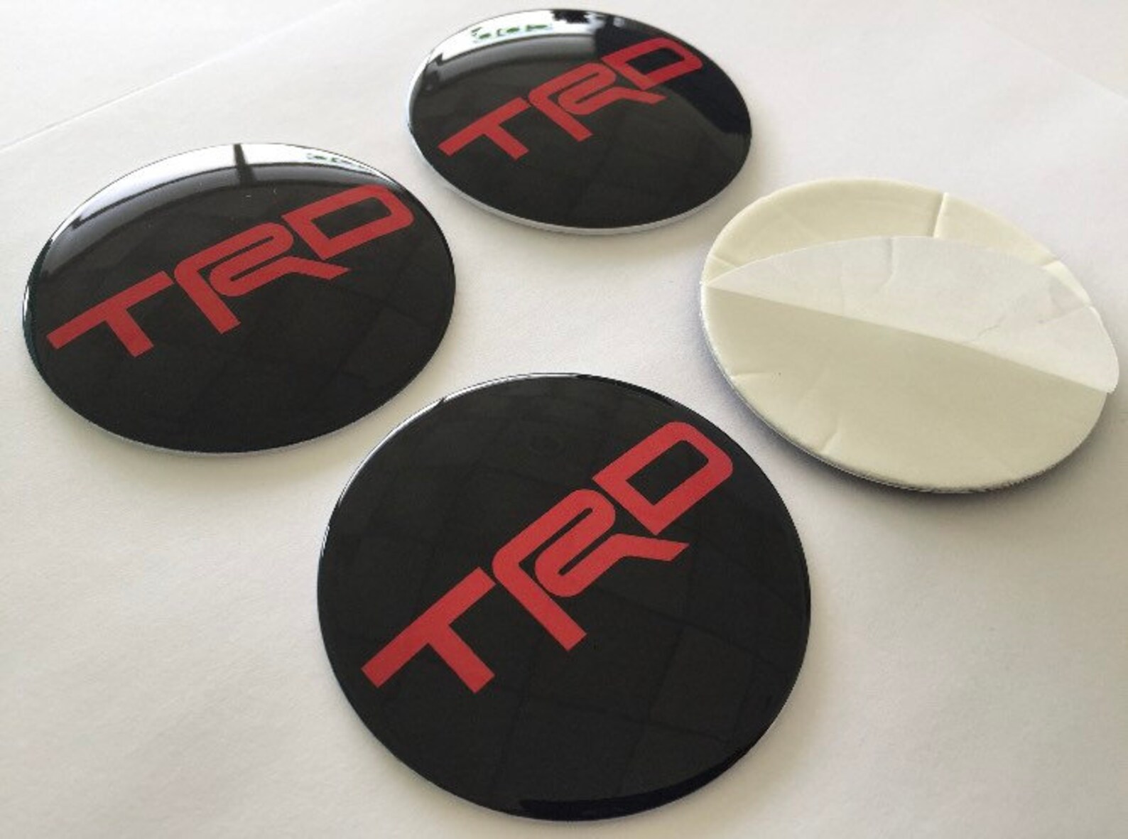 Set of 4x Metal stickers car wheel center cap sticker TRD Etsy