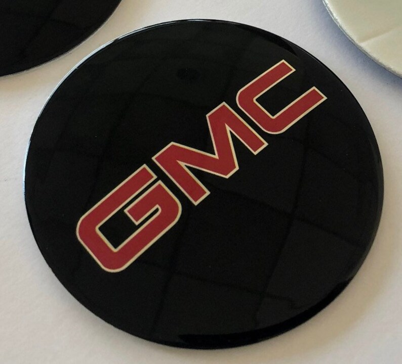 Set of 4x Metal stickers car wheel center cap sticker GMC Etsy