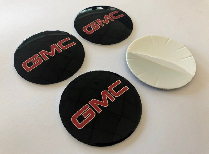 Set of 4x Metal stickers car wheel center cap sticker GMC Etsy