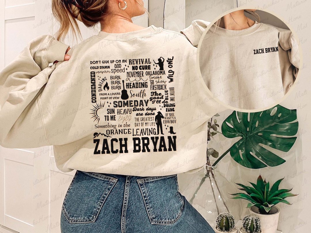 Zach Bryan Tracklist Shirt Zach Bryan Shirt Sun to Me Zach - Etsy