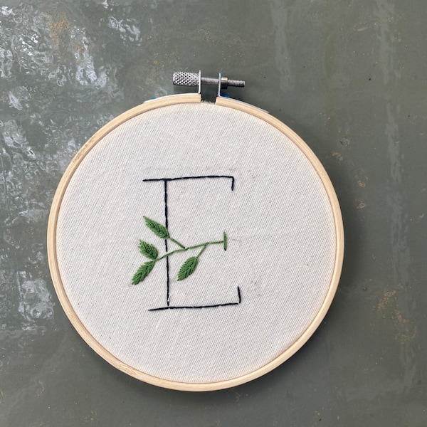 Custom Initial Embroidery Hoop Art, Embroidery Hoop Art, Custom Embroidery, Name Embroidery