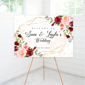 Personalised Foam Board Printing Welcome Sign Board Party Sign Baby Shower Custom Design or Preset Design A1 A2 A3 Design Your Own