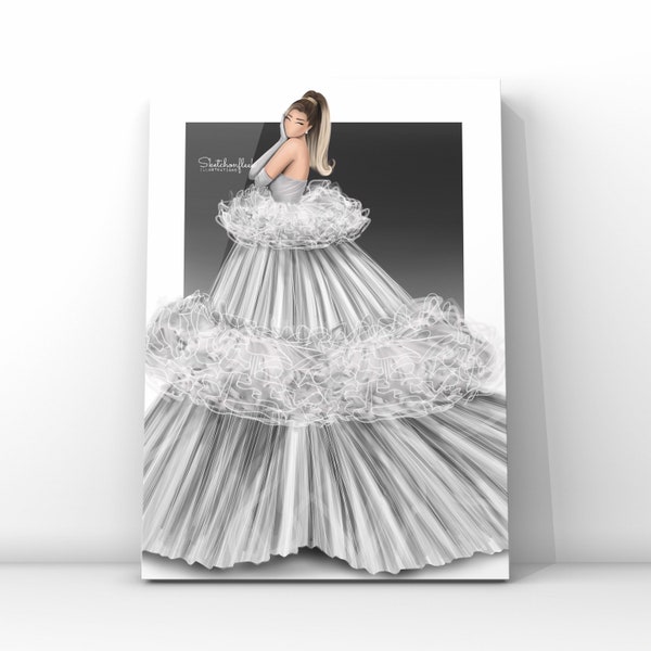 Ariana Grande Fashion Illustratie Print