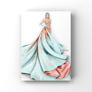 Blake Lively Met Gala Fashion Illustration Print