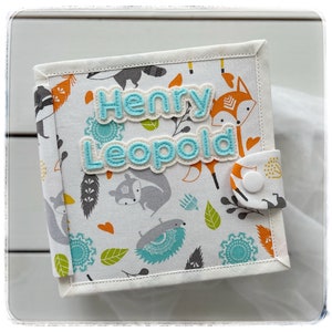 Libro tranquilo personalizado: juguete de viaje de fieltro suave para niños pequeños