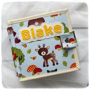 Smart quiet baby book. Busy book for travel. Montessori soft book. Personalized gift for kids.