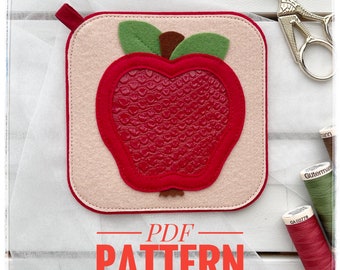 Apple quiet pattern PDF. One page for felt book.